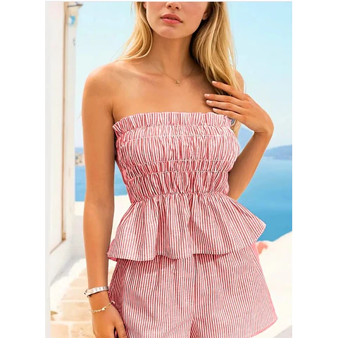 Top & Shorts Sewing Patterns | Top Sewing Pattern | Sewing Pattern Women | Shorts Pattern | Shirred Top Pattern, Open Back Top, Wide Shorts