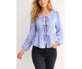 Blouse Sewing Pattern, Front Tie Blouse, Knot Blouse, Shirt Pattern, Milkmaid Pattern, Women Shirt, Peplum Top, Peplum Blouse Pattern Women