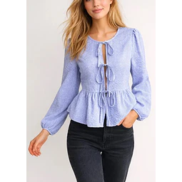 Blouse Sewing Pattern, Front Tie Blouse, Knot Blouse, Shirt Pattern, Milkmaid Pattern, Women Shirt, Peplum Top, Peplum Blouse Pattern Women