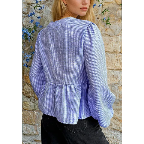 Blouse Sewing Pattern, Front Tie Blouse, Knot Blouse, Shirt Pattern, Milkmaid Pattern, Women Shirt, Peplum Top, Peplum Blouse Pattern Women