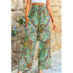 High Waist Pants Sewing Pattern | Elastic Waistband Pants Pattern | Women Sewing Pattern | Shirred Waistband | Women Pants | Wide Leg Pants