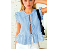 Front Tie Top Sewing Pattern | Women Sewing Pattern | Blouse Pattern | Ruffled Top | Sewing Patterns for Beginner Top | Peplum Top, Tank Top