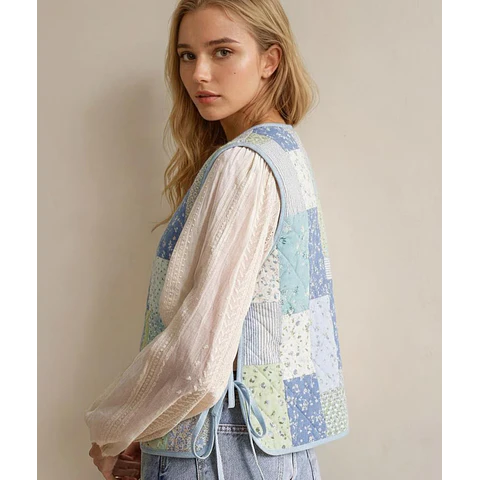 Quilted Vest Sewing Pattern | Side Tie Vest Pattern | Tie Top sewing pattern | Women Sewing Patterns | Quilted Vest | Tie Vest Pattern