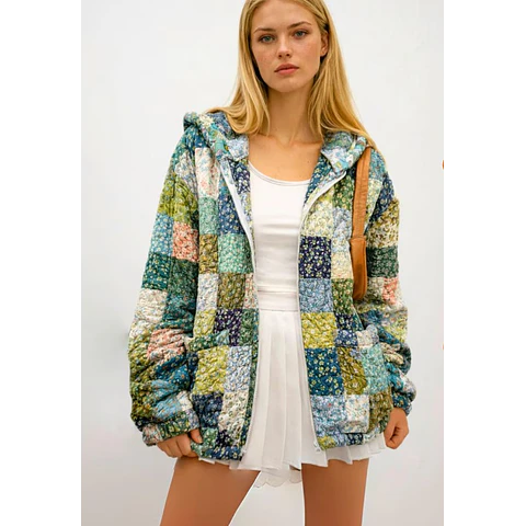Jacket with Hoodie Sewing Pattern | Coat Pattern | Sewing Patterns | Quilted Jacket Pattern | Hooded Jacket Coat | Women Jacket