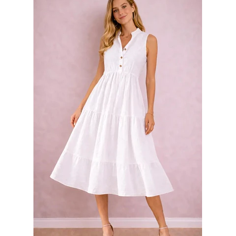 Elodie Dress Pattern | Dress Sewing Pattern | Sewing Pattern for Women | Tiered Dress | Sleeveless Dress | Beginner Sewing Pattern Dress