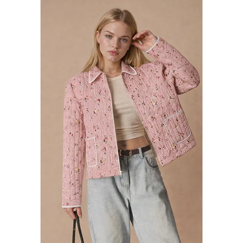 Zip Up Jacket Sewing Pattern for Women | Quilted Pattern | Sewing Patterns | Quilted Jacket Pattern | Pattern Jacket Coat | Beginner Jacket