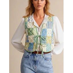 Quilted Vest Sewing Pattern | Front Tie Vest | Vest Sewing Pattern | Top Pattern | Women Sewing Patterns | Quilted Vest | Patchwork Vest