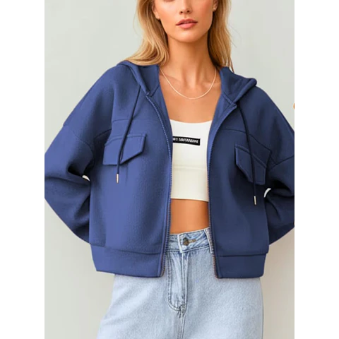 Zip Up Hoodie Sewing Pattern | Sewing Patterns | Women Patterns | Hoodie Sewing Pattern | Jacket Pattern | Crop Hoodie | Zip Jacket Hoodie