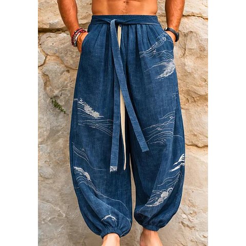 Hakama Pants Pattern for Men | Japanese Pants Pattern | Men Joggers Pattern | Sewing Pattern for Men | Balloon Pants Men