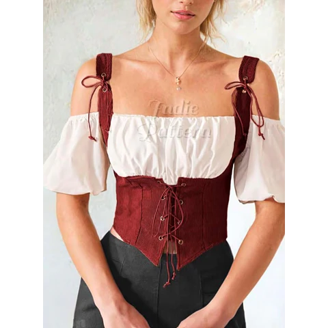 Corset & Blouse Sewing Pattern | Top Pattern | Sewing Patterns | Women Sewing Pattern | Corset Belt |  Corset Pattern | Underbust Corset