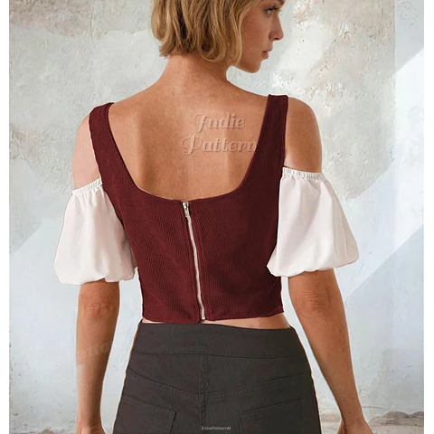 Corset & Blouse Sewing Pattern | Top Pattern | Sewing Patterns | Women Sewing Pattern | Corset Belt |  Corset Pattern | Underbust Corset