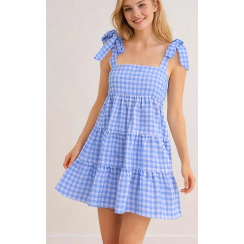 Lola Summer Dress Sewing Pattern | Shoulder Tie Dress Pattern | Tiered Dress Pattern | Gathered Dress Pattern | Ruffle Dress Pattern Women