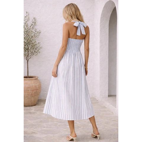 Alyssa Dress Sewing Pattern | Summer Dress Sewing Pattern | Women Pattern | Halter Dress Pattern for Women | Halter Dress | Midi Dress