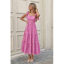 Mindy Dress Sewing Pattern | Shoulder Tie Dress Pattern | Maxi Dress | Gathered Dress Pattern | Tiered Dress Pattern Women, Summer Dress