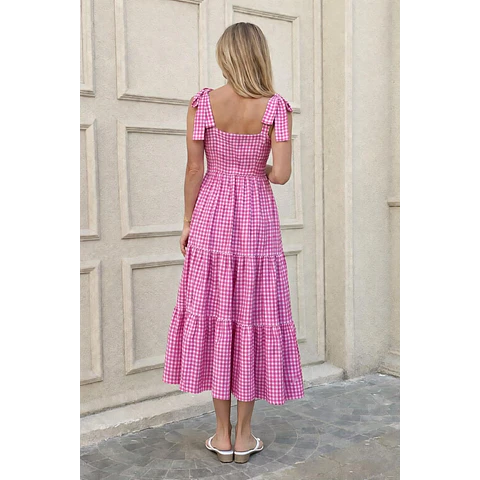 Mindy Dress Sewing Pattern | Shoulder Tie Dress Pattern | Maxi Dress | Gathered Dress Pattern | Tiered Dress Pattern Women, Summer Dress