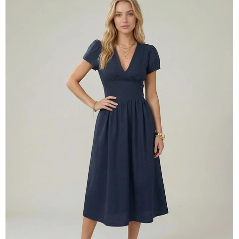 Aurora Dress Sewing Pattern | Dress with Pockets | Linen Dress Sewing Pattern | Women Patterns | Summer Dress | Halter Women Dress