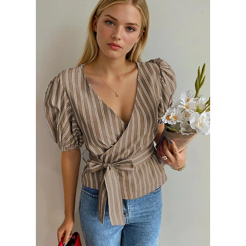 Wrap Top Sewing Pattern | Top Pattern | Women Sewing Pattern | Blouse Pattern | Sewing Patterns Women Blouse | Tie Top Blouse Women Pattern