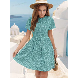 Women Dress Pattern | XS-XXXL | A-Line Dress Sewing Pattern | Summer Dress Pattern | Women Sewing Pattern | Easy Dress PDF Pattern Beginner