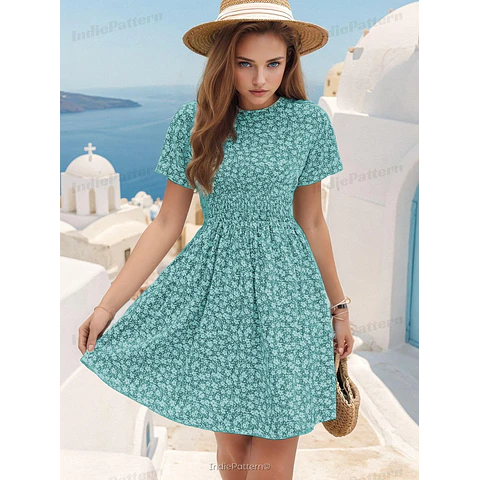 Women Dress Pattern | XS-XXXL | A-Line Dress Sewing Pattern | Summer Dress Pattern | Women Sewing Pattern | Easy Dress PDF Pattern Beginner