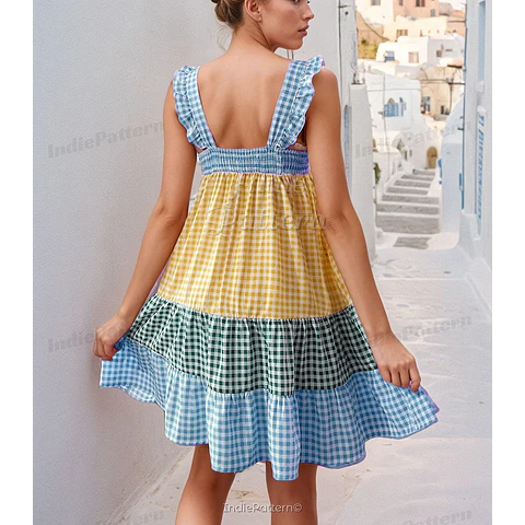 Dress Pattern | XS- XXXL | Dress PDF Sewing Pattern | Pinafore Dress Pattern | Beginner Pattern | Women Sewing Pattern | Easy dress pattern