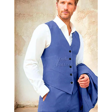 Vest Pattern for Men | Men Sewing Pattern | Waistcoat for Men| Sewing Pattern Vest Men | Top Pattern Men, Suit Pattern Men