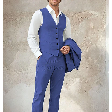 Vest Pattern for Men | Men Sewing Pattern | Waistcoat for Men| Sewing Pattern Vest Men | Top Pattern Men, Suit Pattern Men