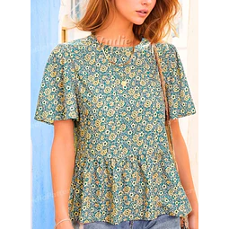 Blouse Sewing Pattern | Top Pattern | Women Sewing Pattern | Easy Blouse Pattern | Beginner Sewing Pattern | Peplum Blouse Top Women
