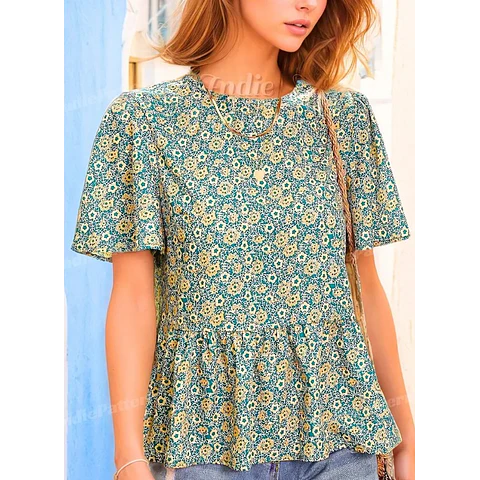 Blouse Sewing Pattern | Top Pattern | Women Sewing Pattern | Easy Blouse Pattern | Beginner Sewing Pattern | Peplum Blouse Top Women