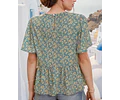 Blouse Sewing Pattern | Top Pattern | Women Sewing Pattern | Easy Blouse Pattern | Beginner Sewing Pattern | Peplum Blouse Top Women