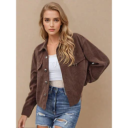 Crop Jacket Pattern for Women, XS-XXXL, Women Jacket Sewing Pattern, Women's Shirt Jacket, Shacket sewing pattern, Women Jacket Pattern PDF