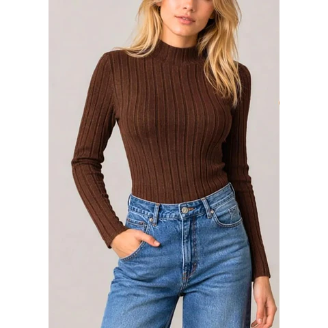 Mock Neck Top Sewing Pattern | Long Sleeve Shirt Top Pattern | Womens mock neck top | Sewing Patterns | Women Patterns | Fitted Top Pattern