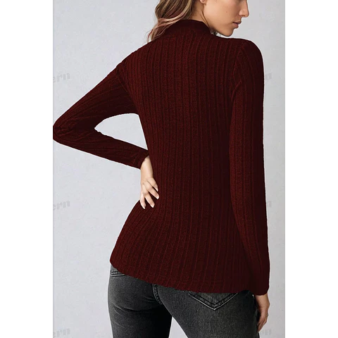 Mock Neck Top Sewing Pattern | Long Sleeve Shirt Top Pattern | Womens mock neck top | Sewing Patterns | Women Patterns | Fitted Top Pattern
