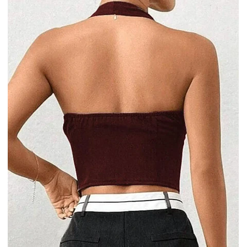 Halter Vest Sewing Pattern | Waistcoat Pattern | Women Sewing Pattern | Vest Pattern | Cropped Waistcoat Pattern |  Beginner Sewing Pattern