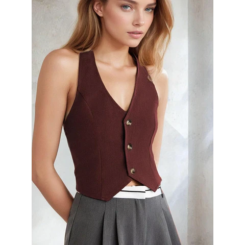 Halter Vest Sewing Pattern | Waistcoat Pattern | Women Sewing Pattern | Vest Pattern | Cropped Waistcoat Pattern |  Beginner Sewing Pattern
