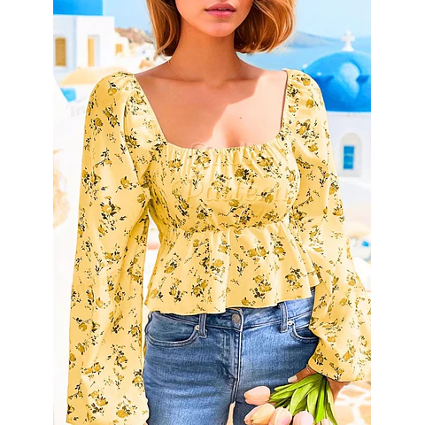 Milkmaid Blouse Pattern, Puff Sleeve Sewing, Milkmaid Top Pattern, Cottagecore Top, Cottagecore Pattern,  Sewing pattern Top, Women top