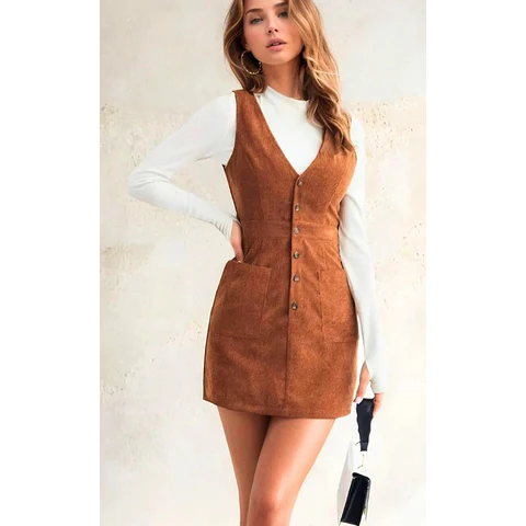 Overall Dress Pattern, XS-XXXL, Women Dress Sewing Pattern, Mini Dress Pattern, Sewing Patterns Women, Button Dress Sewing, Fitted Dress