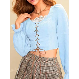 Milkmaid Blouse Pattern | XS - XXL | Medieval Pattern | Women Blouse Pattern | Long Sleeve Top Pattern | Sewing pattern PDF | Lace Top