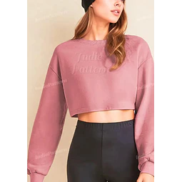 Sweatshirt for Women Sewing Pattern, Crop Sweatshirt pattern PDF, Women Pattern, Easy sewing pattern, Sweatshirt pattern, Pullover pattern