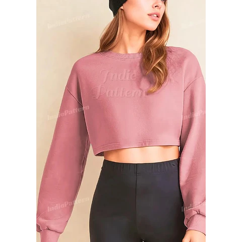 Sweatshirt for Women Sewing Pattern, Crop Sweatshirt pattern PDF, Women Pattern, Easy sewing pattern, Sweatshirt pattern, Pullover pattern