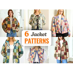 Quilted Jacket Sewing Patterns | Women Sewing Patterns | Jacket Sewing Pattern | Vest Pattern | Patchwork Patterns | Quilted Coat Pattern