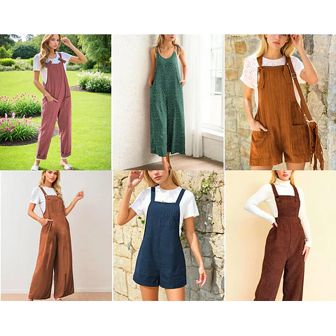 Romper Sewing Patterns Bundle +6 | Women Sewing Pattern | Overalls Pattern | Jumpsuit Pattern | Romper Pattern | Women Romper Pattern Bundle
