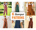 Romper Sewing Patterns Bundle +6 | Women Sewing Pattern | Overalls Pattern | Jumpsuit Pattern | Romper Pattern | Women Romper Pattern Bundle