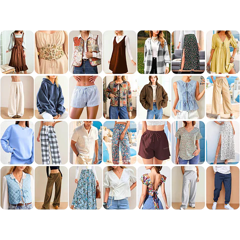 30 Beginner Sewing Patterns | Easy Sewing Patterns | Women Sewing Patterns | Beginner Sewing | Dress Top Skirt Pants Jacket Corset Patterns