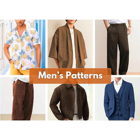 Men Sewing Patterns | Men Patterns | Pants Sewing Pattern | Men Jacket Pattern | Men Shirt Pattern | Suit Pattern Men | Hawaiian Shirt