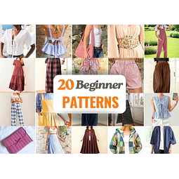Beginner Sewing Patterns Bundle +20 | Easy Sewing Patterns | Women Sewing Patterns | Beginner Sewing | Dress Top Skirt Pants Jacket Patterns