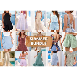 Summer Patterns Bundle | Women Patterns | Dress Pattern | Jumpsuit Pattern | Pants Sewing Patterns | Skirt sewing pattern | Shorts Pattern