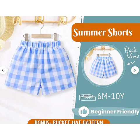 Kids Shorts Sewing Pattern, Shorts Pattern, Kids Pattern, Sewing Pattern, Beginner Pattern, Sewing Pattern Toddlers, Baby Sewing Pattern