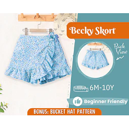 Skort Sewing Pattern for Kids, Skort Pattern, Kids Pattern, PDF Pattern, Beginner Pattern, Sewing Pattern Toddlers, Baby Pattern, Girl Skirt