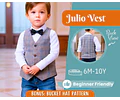 Vest Sewing Pattern for Kids, Kids Vest, Kids Pattern, PDF Pattern, Beginner Pattern, Sewing Pattern Toddlers, Kids Elegant Vest Pattern