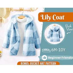 Coat Sewing Pattern for Kids, Girl Coat Pattern, Kids Pattern, PDF Pattern, Beginner Pattern, Sewing Pattern Toddlers, Kids Jacket Pattern